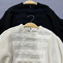 Johnature New Japanese High-quality Linen Blouses Summer Lace Court-style Lantern Sleeves Loose Vintage Shirt Women