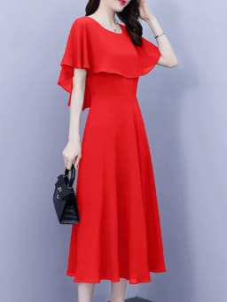Summer Chiffon Ruffled Casual Beach Holiday Long Dress Women Elegant Bodycon Chic Prom Dress 2024 Black Vintage Party Midi Dress