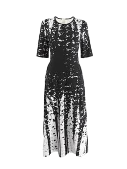 Women's Elegant Party Long Dresses Loose Round Neck Short Sleeves Retro Printed Casual Long Dress 2024
