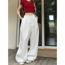 Zoki Y2K White Hip Hop Wide Leg Pants Women Autumn High Waist Korean Oversized Cargo Trousers Loose Chic All Match Streetwear