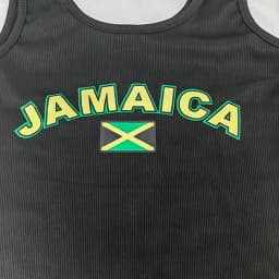 Women Sexy JAMAICA Vest Ribbed Slim Camis Sleeveless O Neck Tank Top Crop Tops 2024 Summer Female Casual Black Camisole T-shirt