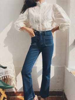 GypsyLady Boho Embroidery Lace Chic Blouses Shirts Summer Spring Women Hollow Out Long Sleeve Sexy Ladies Shirt Tops Blouses new