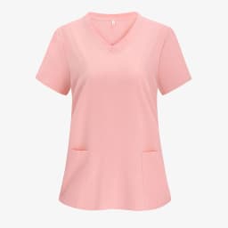 XUANSHOW 1pcs Woven Working Wear Women Nurse Uniform Long Shirts Pocket Front Tops Casual Short Sleeve V Neck Women's Clothing