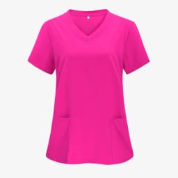 XUANSHOW 1pcs Woven Working Wear Women Nurse Uniform Long Shirts Pocket Front Tops Casual Short Sleeve V Neck Women's Clothing