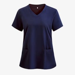 XUANSHOW 1pcs Woven Working Wear Women Nurse Uniform Long Shirts Pocket Front Tops Casual Short Sleeve V Neck Women's Clothing