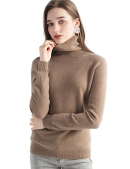 100% Merino Wool Turtleneck Sweater Women's Clothing Pullover Turtleneck Sweater Fall Winter Jumper Long Sleeve Knitted Warm Top