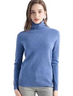 100% Merino Wool Turtleneck Sweater Women's Clothing Pullover Turtleneck Sweater Fall Winter Jumper Long Sleeve Knitted Warm Top