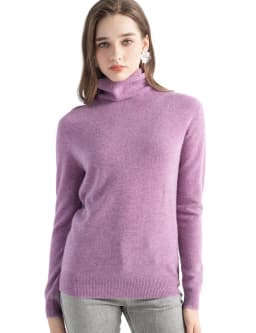 100% Merino Wool Turtleneck Sweater Women's Clothing Pullover Turtleneck Sweater Fall Winter Jumper Long Sleeve Knitted Warm Top