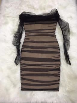 2024 Summer Women's New Black Off Shoulder long sleeve Neck Sexy Lace Patchwork Bandage Tight Dress Birthday Party Dress