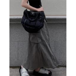 MEXZT Streetwear Cargo Skirts Women Y2K Vintage Pockets A Line Skirt Harajuku Korean High Waist Slit Zipper Casual Chic Skirts
