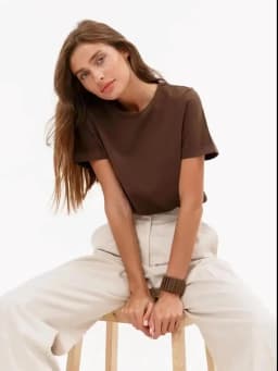 Wolfeel Summer 100% Cotton Women's T-shirt Bottoming Basic Fashionable Solid Lady Short Sleeve Loose Tops Shirts 230g/㎡ Tops