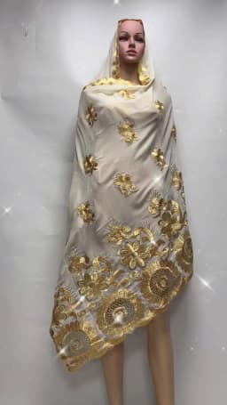 2026 Latest Hot Sales 100% Cotton Big Size Scarf African Women Hijab Scarf Embrodiery Muslim Scarf For Pray On Wholesale Price