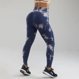 INNOVA WEAR Women Tie-Dye Yoga Pants Brown Purple Lightning Marble Scrunch Butt Leggings Women Gym Fitness Leggins Workout Pants