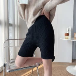Autumn Winter Wool Women's Knitted Shorts High Waist Belly Protection Pants Warm Cashmere Inner Pajamas Bottoms