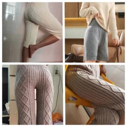 Autumn Winter Wool Women's Knitted Shorts High Waist Belly Protection Pants Warm Cashmere Inner Pajamas Bottoms