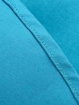 Tonval Peter Pan Collar Puff Sleeve Turquoise Cotton Dresses Women 2026 Elegant Plain Vintage Style Pockets Side Midi Dress