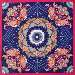 New Design Fashion Lady Beautiful Flower Hip Hop Cotton Bandana Square Scarf Headband Paisley Gifts For Women/Girls