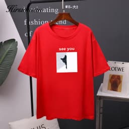 Hirsionsan Cartoon Printed Cotton Summer T Shirts Women Soft Kawaii Loose Tees Female Plus Size Short Sleeve Tops for Lady 2023