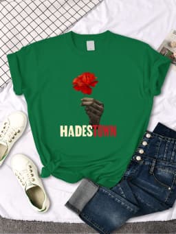 Old Sad Song Hadestown T Shirt Woman Fashion Street Short Sleeve Hip Hop Cool Clothes Summer Casual T-Shirt Female