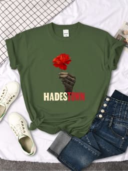 Old Sad Song Hadestown T Shirt Woman Fashion Street Short Sleeve Hip Hop Cool Clothes Summer Casual T-Shirt Female