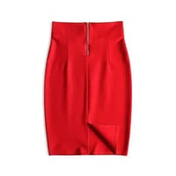 Faldas Mujer Moda 2024 Fashion High Waist Black Bodycon Skirts Midi Zipper Elastic Korean Elegant Sexy Y2k Office Pencil Skirt