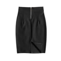 Faldas Mujer Moda 2024 Fashion High Waist Black Bodycon Skirts Midi Zipper Elastic Korean Elegant Sexy Y2k Office Pencil Skirt