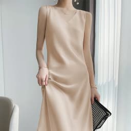 2026 Elegant Women Dress Sexy V-Neck Sleeveless Korean Harajuku Satin Party Long Maxi Dress Casual Sundress Vestido Mujer