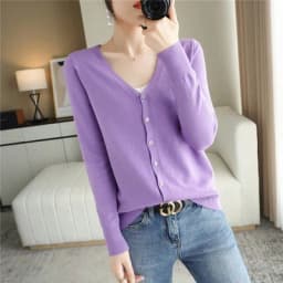 Cardigans Women 2025 Spring Autumn Knitwears Korean Fashion Cardigan Short Style Tops V-neck Knitted Outerwears Solid Sweaters