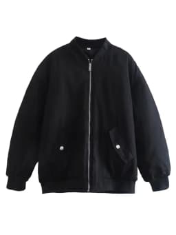 YENKYE 2022 Fashion Women Green Loose Jacket Vintage Long Sleeve Zipper Streetwear Coat Female Autumn Outerwear