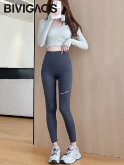 BIVIGAOS Autumn Winter Pocket Phone Shark Leggings Women High Waist Slim-Fit Sport Fitness Leggings Warm Fleece Leggings