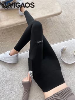 BIVIGAOS Autumn Winter Pocket Phone Shark Leggings Women High Waist Slim-Fit Sport Fitness Leggings Warm Fleece Leggings