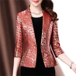 2026 Spring Suit Jacket Women's Summer New Temperament Ladies Korean Version One-Button Jacquard Slim Short Top Women Blazer Ele