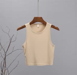 Hirsionsan Cotton Vest Women 2025 Summer Slim Sleeveness Tank Y2k Crop Tops for Girl Outfits Solid Female Clothes