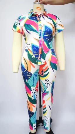 Summer Suit Ladies Satin Silk Top and Pants Sexy Plus Size 2 Piece Set Women Outfit Casual Elegant Wholesale Dropshipping