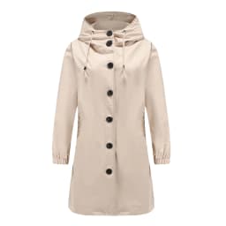 Fahsyee Raincoat Women, Rain Jacket Waterproof Raincoat Hooded Windbreaker Outdoor Long Active