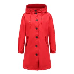 Fahsyee Raincoat Women, Rain Jacket Waterproof Raincoat Hooded Windbreaker Outdoor Long Active