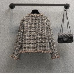 Women's Spring Autumn Vintage Plaid Cardigan Jacket Midi Black Dress 1 or Two-piece Set Lady Graceful Coat Bowknot Dresses Suits