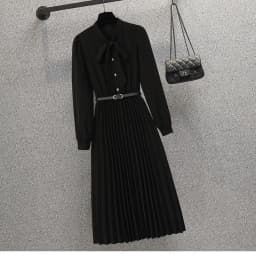 Women's Spring Autumn Vintage Plaid Cardigan Jacket Midi Black Dress 1 or Two-piece Set Lady Graceful Coat Bowknot Dresses Suits