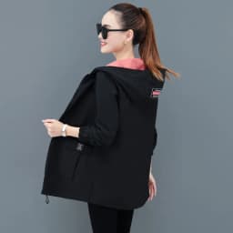 UHYTGF Double-Sided Trench Coat Women Spring Autumn Clothes Hooded Large Size Long Windbreaker Jacket Female Outerwear Tops 2680