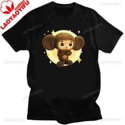 Russian Cartoon Cheburashka Graphic Tshirts Gena The Crocodile Birthday Gift T Shirt Women Kawaii Clothes Ropa Hombre
