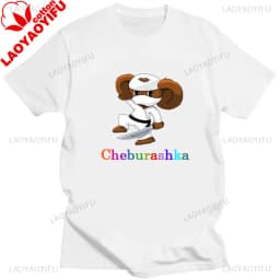 Russian Cartoon Cheburashka Graphic Tshirts Gena The Crocodile Birthday Gift T Shirt Women Kawaii Clothes Ropa Hombre