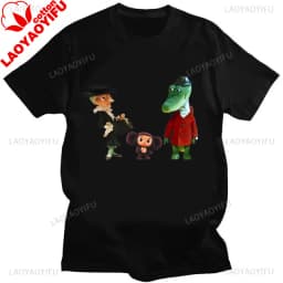 Russian Cartoon Cheburashka Graphic Tshirts Gena The Crocodile Birthday Gift T Shirt Women Kawaii Clothes Ropa Hombre