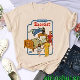 Satan Demon Grim Reaper Satanism Hell Funny T Shirt Women Summer Short Sleeve Tops Tshirt Harajuku Cartoon T-shirt 90s Top Tees