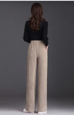 Winter Fleece Lined Wide Leg Pants Casual Thicken Warm Baggy Sweatpants Women High Waist Korean Lamb Fluff Straight Pantalones