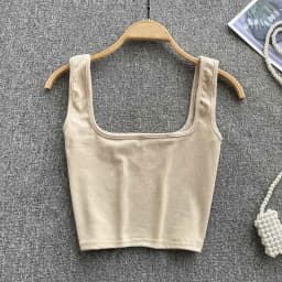 Tank Top Women Sexy Backless Y2k Top Slim Fit Bottoming Blouse Solid Crop Top Sleeveless Camis Mujer