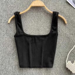 Tank Top Women Sexy Backless Y2k Top Slim Fit Bottoming Blouse Solid Crop Top Sleeveless Camis Mujer