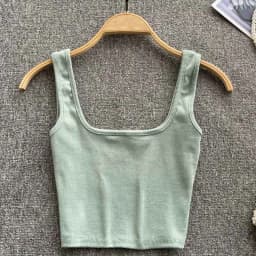 Tank Top Women Sexy Backless Y2k Top Slim Fit Bottoming Blouse Solid Crop Top Sleeveless Camis Mujer