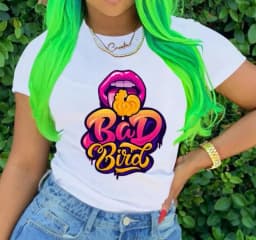 New Summer Lip Print Women's Top Short Sleeve T-shirt Oversized T Shirt Women Clothes Tops Graphic T Shirts Harajuku Clothing