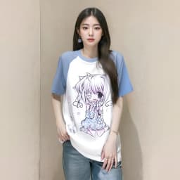 Y2k T Shirts Short Sleeve Women's Subculture Cartoon Print Tops Japanese New Casual Kawaii Harajuku Pulovers Summer Tees
