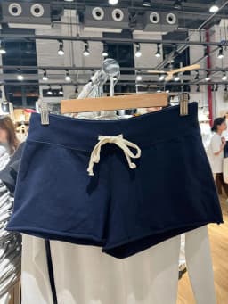 Navy Drawstring Casual Sweatshorts Women Cotton Raw Trim High Waist Loose Straight Shorts Harajuku Streetwear Summer Short Pant